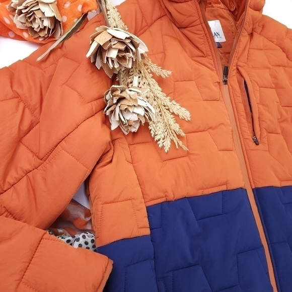 New Magellan Orange Blue Men's Puffer Coat Sz XL - Picture 12 of 14